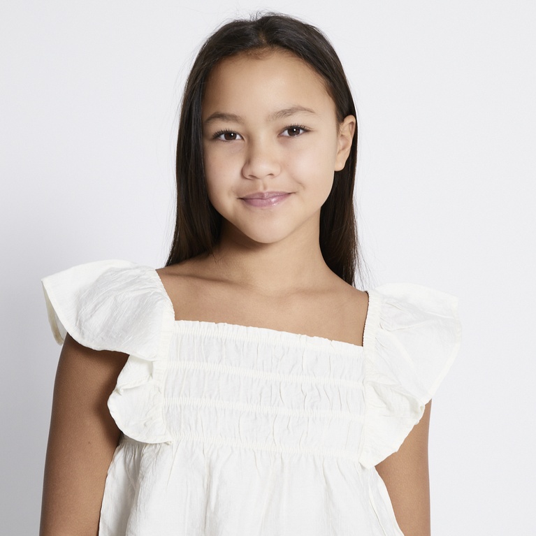 Smock frill top "Irina" Off white